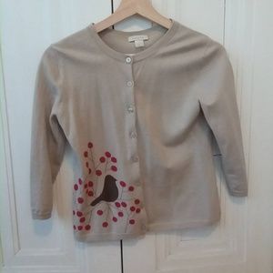 Garnet Hill Merino Wool Cardigan -- XS